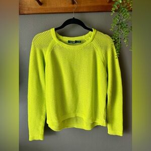 Lauren Ralph Lauren Neon Green Sweater Long Sleeve Y2K Boating Prep Dopamine